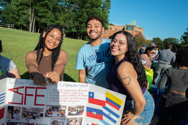 Latinx Association for Empowerment group photo with poster